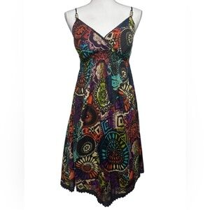 DEREK HEART / Colorful Sun Dress / Large